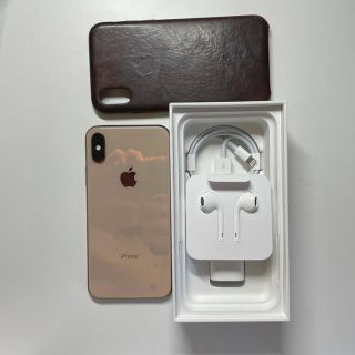 アップル(Apple)の【うち様専用】iPhone Xs Gold 256 GB 純正レザーケース付(スマートフォン本体)