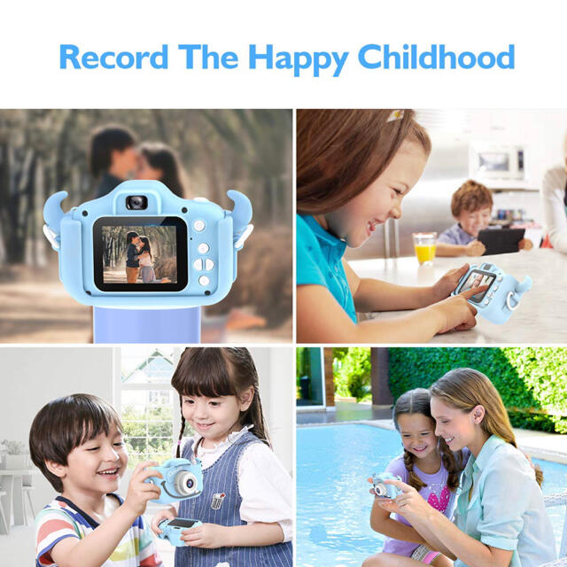 【新品未使用】子供用カメラ　キッズカメラ　大容量32G SDカード付き(ブルー) キッズ/ベビー/マタニティのおもちゃ(その他)の商品写真