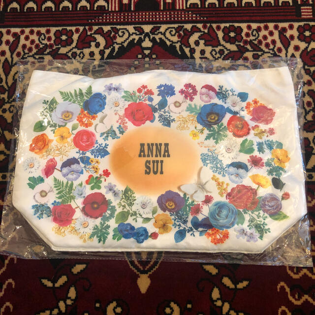 ANNA SUI(アナスイ)のANNA SUI  トートバッグ　ホワイト　フラワー柄 レディースのバッグ(トートバッグ)の商品写真