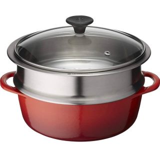 ルクルーゼ(LE CREUSET)の【Amazon.co.jp限定】ルクルーゼ ココット スチーマーセット(調理道具/製菓道具)