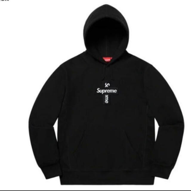 Supreme Cross Box Logo ボックスロゴパーカー 黒 Lサイズ