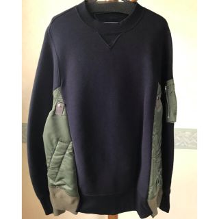 サカイ(sacai)のSacai MA-1ドッキング　スウェット トレーナー　size2(スウェット)