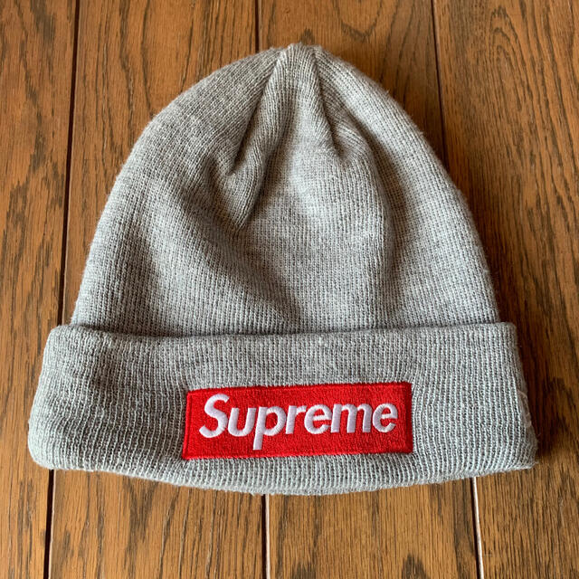 Supreme BOXロゴ ビーニー ニット帽 ボックス Supreme NEWERA クロスボックスロゴニット帽 グレー