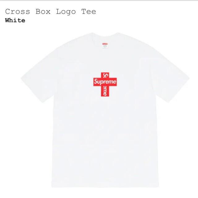 Supreme cross box logo tee white M