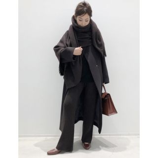 アパルトモンドゥーズィエムクラス(L'Appartement DEUXIEME CLASSE)のAP Studio Over Sized LAMB Coat ブラウンB(ロングコート)