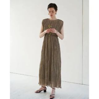 ステュディオス(STUDIOUS)のDOT JACQUARD PLEAT ONE PIECE  clane(ロングワンピース/マキシワンピース)