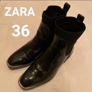 ザラ(ZARA)の新品未使用 ZARA サイドゴアブーツ 36(ブーツ)