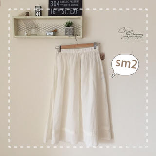 サマンサモスモス(SM2)のSM2 綿麻ホワイトスカート(その他)