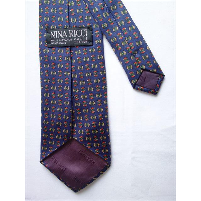 NINA RICCI(ニナリッチ)のニナリッチ ネクタイ 高級シルク使用 濃紺 小紋柄 メンズのファッション小物(ネクタイ)の商品写真