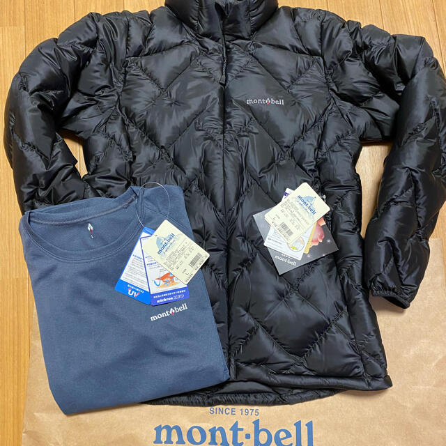 mont bell(モンベル)の新品未使用　モンベルライトアルパインダウン ジャケット　ロングスリーブtシャツ付 レディースのジャケット/アウター(ダウンジャケット)の商品写真