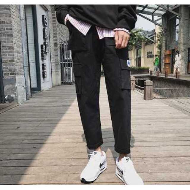 限定価格セール ストリート ファッション 黒 カジュアル ヒップホップ パンツ 長ズボン 韓国