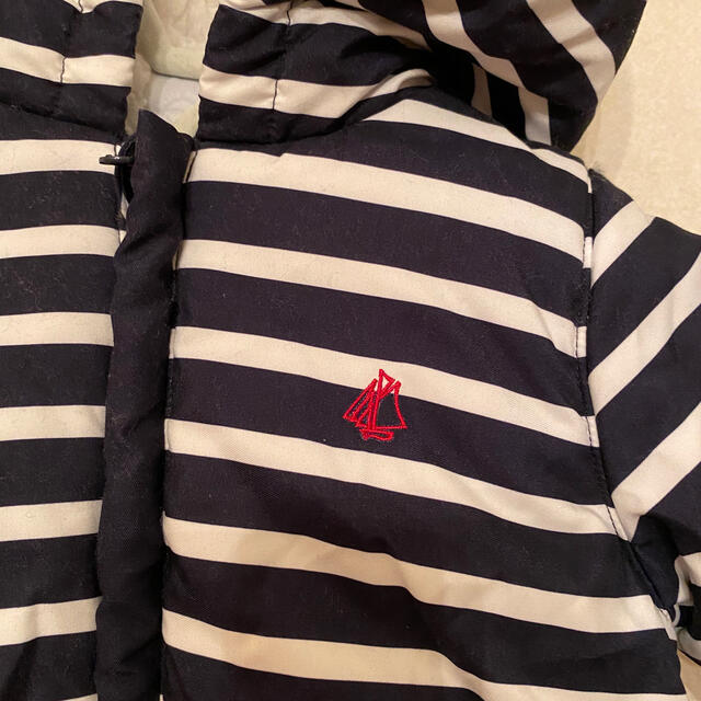 PETIT BATEAU(プチバトー)のプチバトー　マリニエールカバーオール　12m キッズ/ベビー/マタニティのベビー服(~85cm)(カバーオール)の商品写真