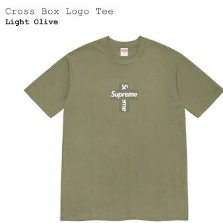 シュプリーム(Supreme)のsupreme cross box logo tee olive L(Tシャツ/カットソー(半袖/袖なし))