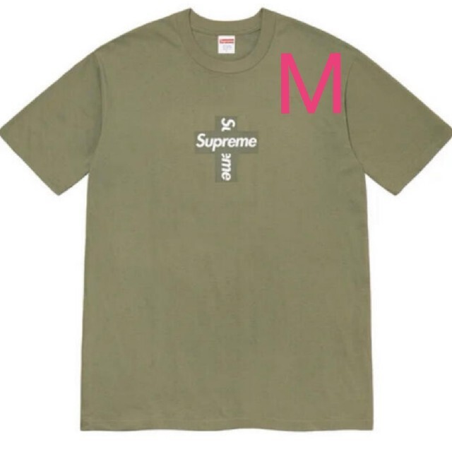 supreme cross boxlogo tee olive M ボックロゴ