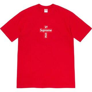 シュプリーム(Supreme)のL Supreme Cross Box Logo Tee 赤 国内正規品(Tシャツ/カットソー(半袖/袖なし))