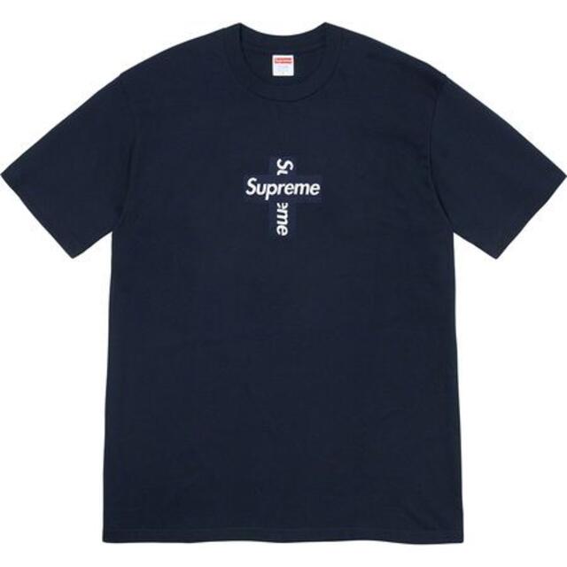 Supreme(シュプリーム)のM Supreme Cross Box Logo Tee 紺 国内正規品 メンズのトップス(Tシャツ/カットソー(半袖/袖なし))の商品写真