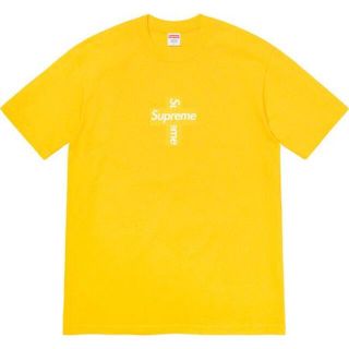 シュプリーム(Supreme)のL Supreme Cross Box Logo Tee 黄 国内正規品(Tシャツ/カットソー(半袖/袖なし))