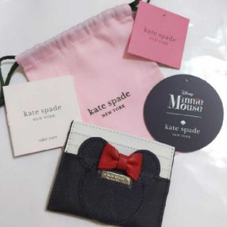 ケイトスペードニューヨーク(kate spade new york)の【新品】kate spade ケイトスペード ミニーマウス カードケース (パスケース/IDカードホルダー)