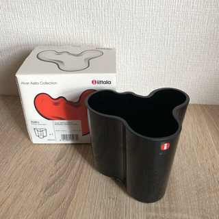 イッタラ(iittala)の☆レア☆iittala Alvar Aalto ベース 95mm 黒(花瓶)