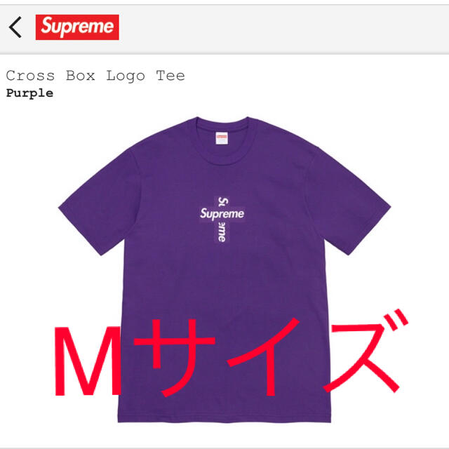 Cross Box Logo Tee PurpleMサイズ購入先