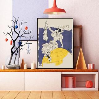【NO.4】花の妖精とウサギ☆インテリアアートポスター☆ヴィンテージ☆A4サイズ(アート/写真)