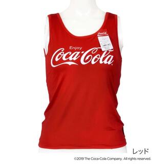 コカコーラ(コカ・コーラ)のレディース 「コカ・コーラ 」カップ付きタンクトップ M(タンクトップ)