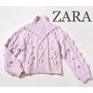 ザラ(ZARA)のZARA完売🌸ポンポン付きニットセーター(ニット/セーター)