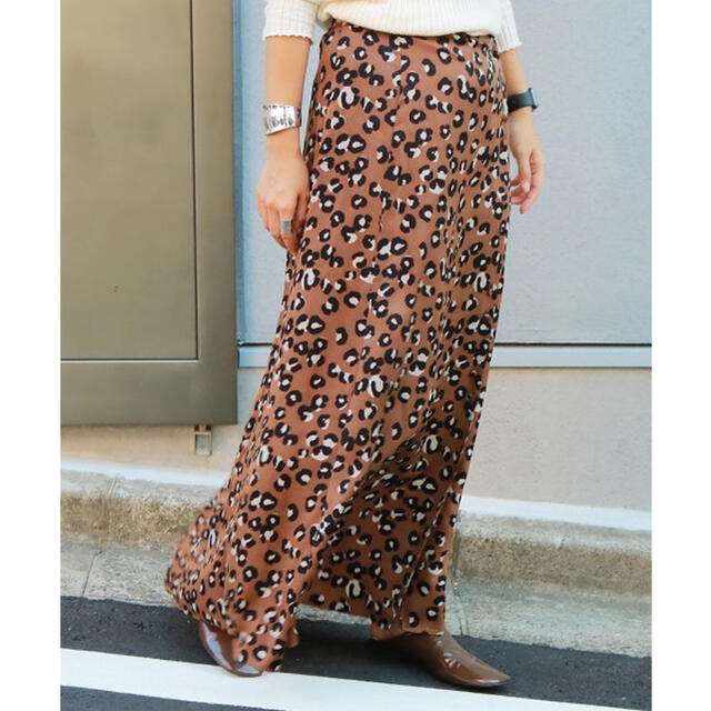 leopard satin skirt レオパードサテンスカート　マーメイド