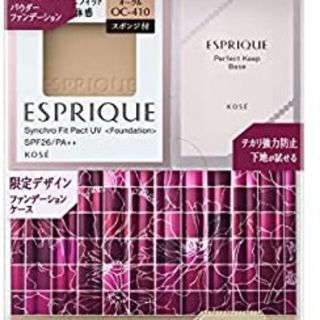 コーセー(KOSE)の新発売☆新品エスプリーク シンクロフィットパクトUV キット4*ケースパフ410(ファンデーション)