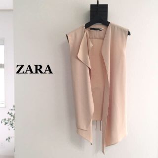 ザラ(ZARA)のバックリボン ジレ(ベスト/ジレ)