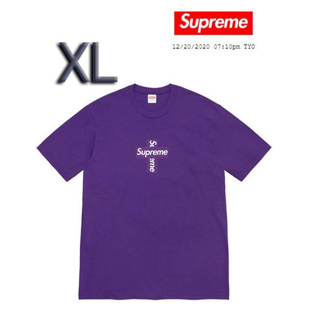 Supreme Cross Box Logo Tee Purple XLPurpleSIZE