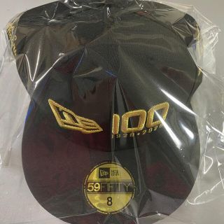 ニューエラー(NEW ERA)の●59FIFTY●NEW ERA●100周年金●サイズ8●新品●(キャップ)