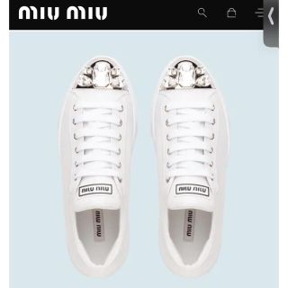 miumiu miumiu * 正規 ナッパレザースニーカー ミュウミュウ