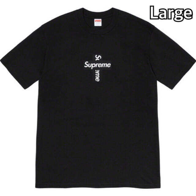 Supreme Cross Box Logo Tee Black LargeLarge状態