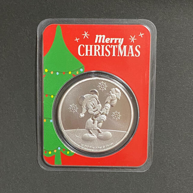 ディズニー ミッキーマウス銀貨 クリスマスケース入り 2020 ニウエ - 貨幣