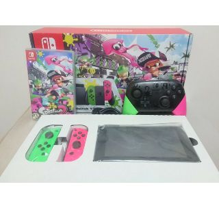 ニンテンドースイッチ(Nintendo Switch)のニンテンドースイッチ 本体 スプラトゥーン ソフト プロコン(家庭用ゲーム機本体)