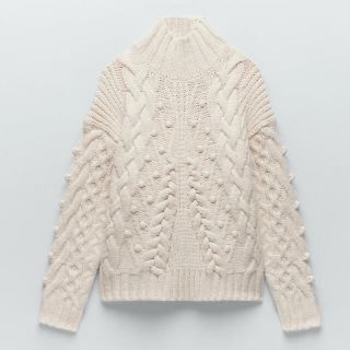 ザラ(ZARA)のZARA ケーブルニット セーター Mサイズ(ニット/セーター)