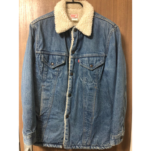 Levi's(リーバイス)のレア ロング丈 80's リーバイス ボアデニムジャケット USA製 メンズのジャケット/アウター(Gジャン/デニムジャケット)の商品写真