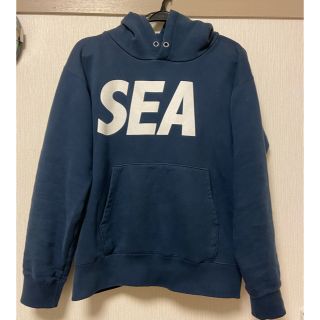 シー(SEA)のWIND AND SEA 初期ロゴ パーカー Mサイズ ネイビー(パーカー)