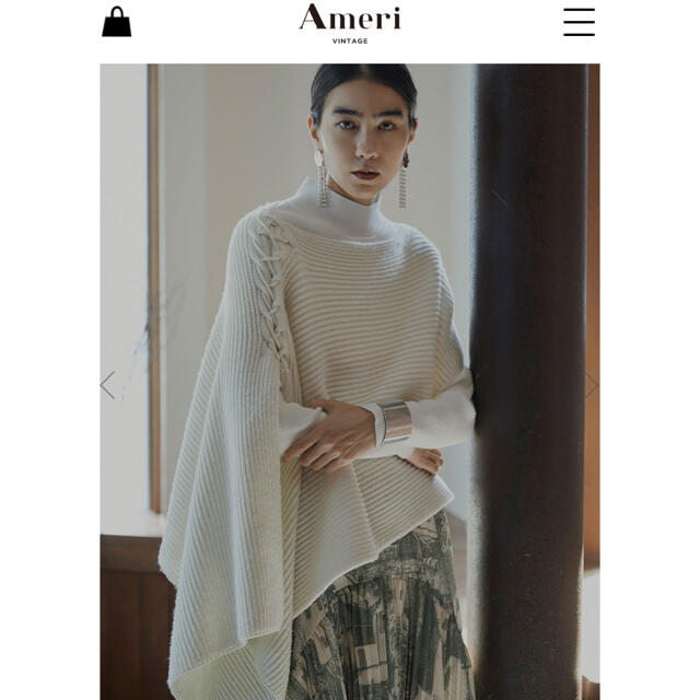 Ameri VINTAGE(アメリヴィンテージ)のAmeri /4WAY MUFFLER LAYERED KNIT レディースのトップス(ニット/セーター)の商品写真