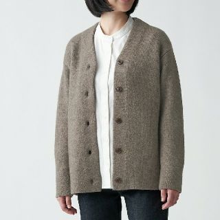 ムジルシリョウヒン(MUJI (無印良品))の■新品■無印良品ヤク入りウールダブルフェイスジャケット／Ｍ～Ｌダークモカブラウン(ノーカラージャケット)