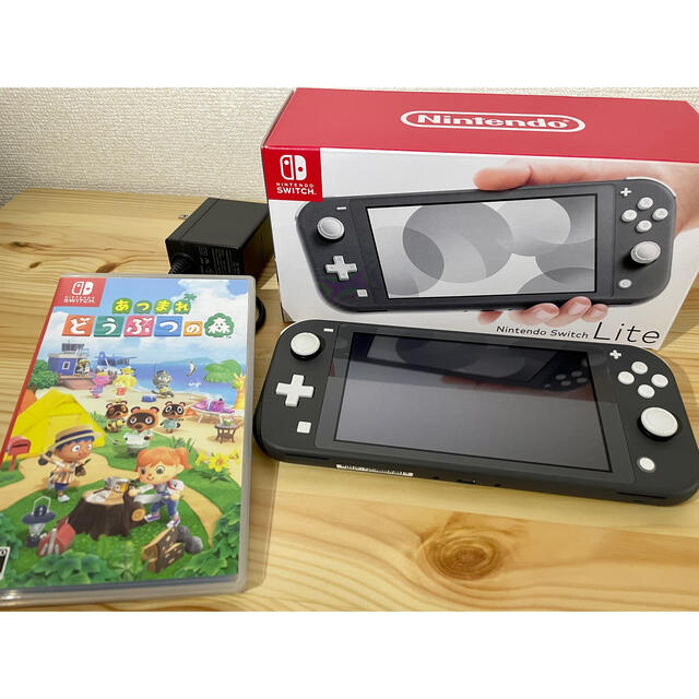 激安通販新作 Nintendo Switch セット あつまれどうぶつの森 + Liteグレー Switch Nintendo - 家庭用ゲーム機本体