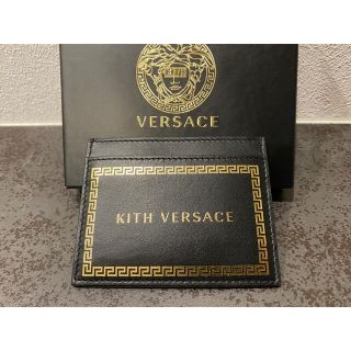 ヴェルサーチ(VERSACE)の【新品、未使用、保存袋付き】KITH×versace レザーカードケース レア品(名刺入れ/定期入れ)