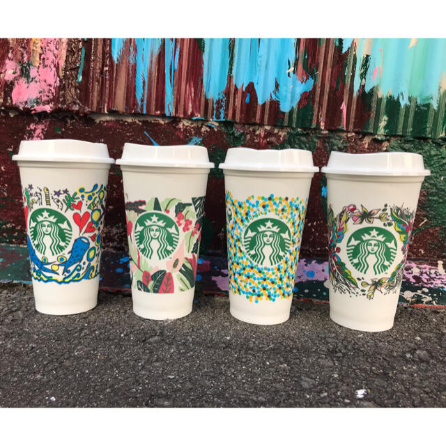 Starbucks Coffee(スターバックスコーヒー)の[1セット4個] スターバックスリユーザブルカップ  インテリア/住まい/日用品のキッチン/食器(タンブラー)の商品写真