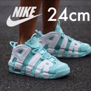 ナイキ(NIKE)の希少 NIKE AIR MORE UPTEMPO アイランドグリーン 24cm(スニーカー)