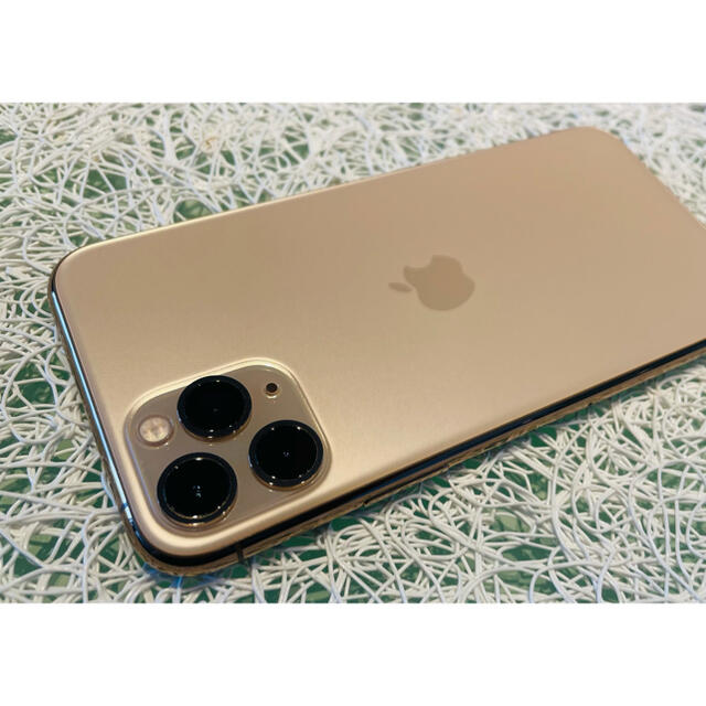 【あすつく】 iPhone - 美品　バッテリー97% iPhone11pro 256G ゴールド SIMフリー スマートフォン本体