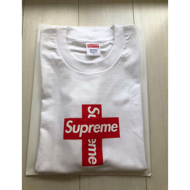 Supreme(シュプリーム)の白 L 20AW Supreme Cross Box Logo Tee ボックス メンズのトップス(Tシャツ/カットソー(半袖/袖なし))の商品写真