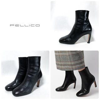 ペリーコ(PELLICO)の■定7.6万 リフト新品 ペリーコ PELLICO ショートブーツ 37 黒(ブーツ)