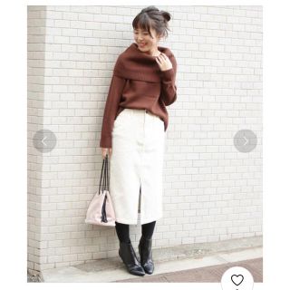 スピックアンドスパン(Spick & Span)の Spick and Span コーデュロイペンシルスカート(ひざ丈スカート)