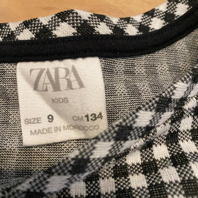 ZARA KIDS(ザラキッズ)のひなた様専用　ZARA 134センチ　チュールのチェックTシャツ キッズ/ベビー/マタニティのキッズ服女の子用(90cm~)(Tシャツ/カットソー)の商品写真